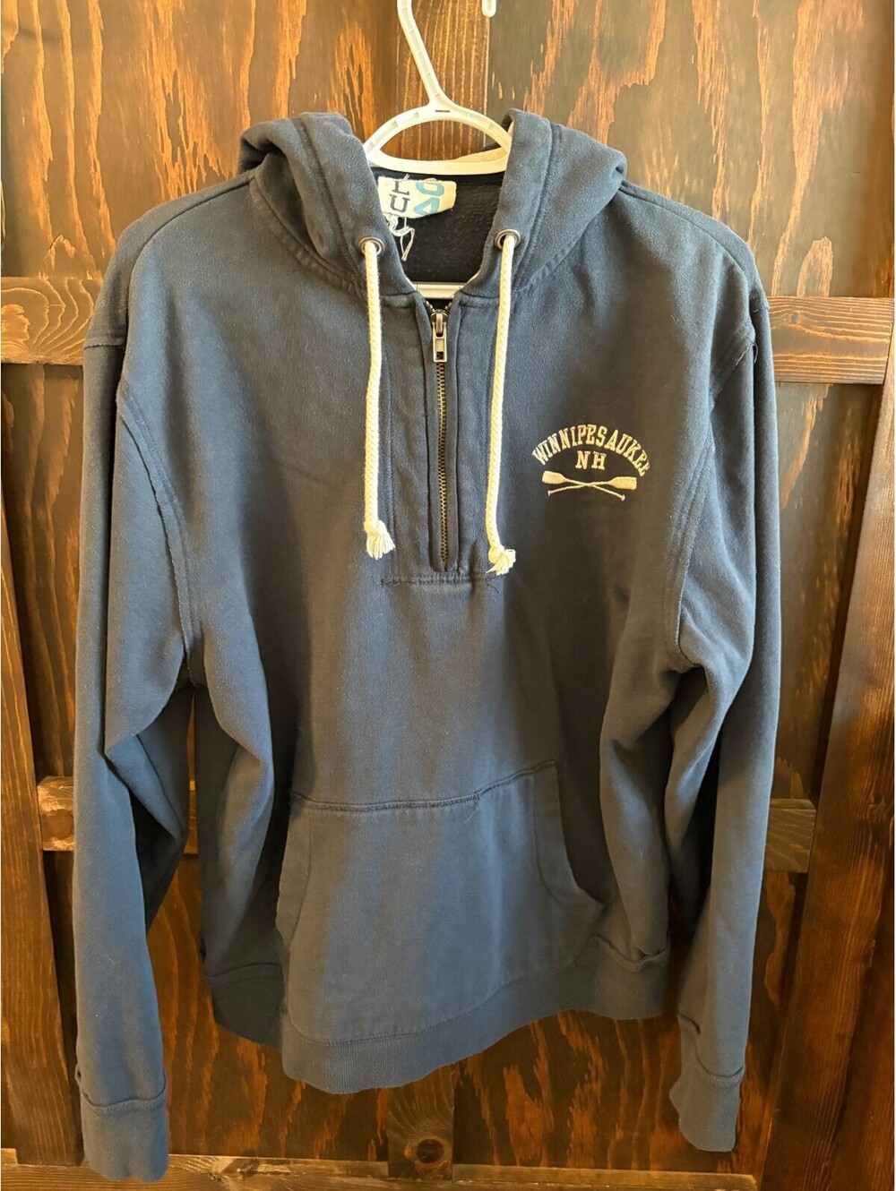 BLUE 84 MEN'S FULL ZIP FLEECE HOODIE SWEATSHIRT BLUE LARGE